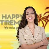 Aperturee - Sunset Summer We Miss You Happy Retirement Backdrop